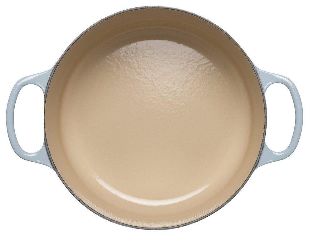 Le Creuset Signature Cast Iron Round Casserole, 26 cm, Coastal Blue