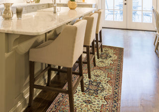 Pak-Persian Fikri Ivory/Navy Runner, 2'1x8'11