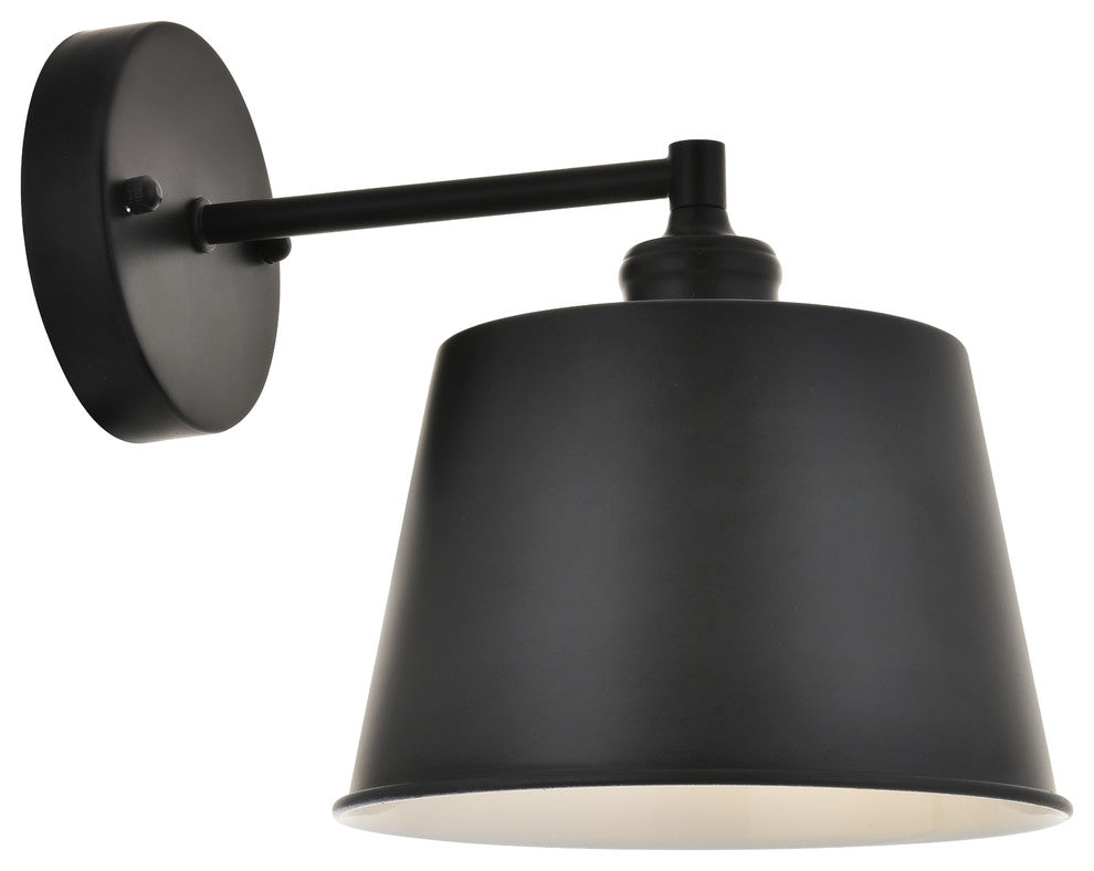 Black Finish 1-Light Wall Sconce