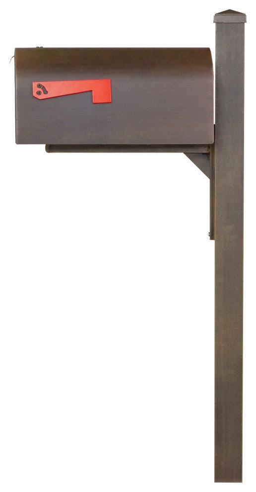 Titan Steel Curbside Mailbox and Wellington Post, Copper
