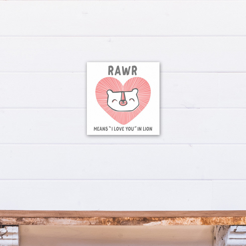 Lion Love 12x12 Canvas Wall Art