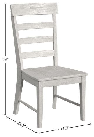 Bayside Ladder Back Side Chair, White, Set of 2