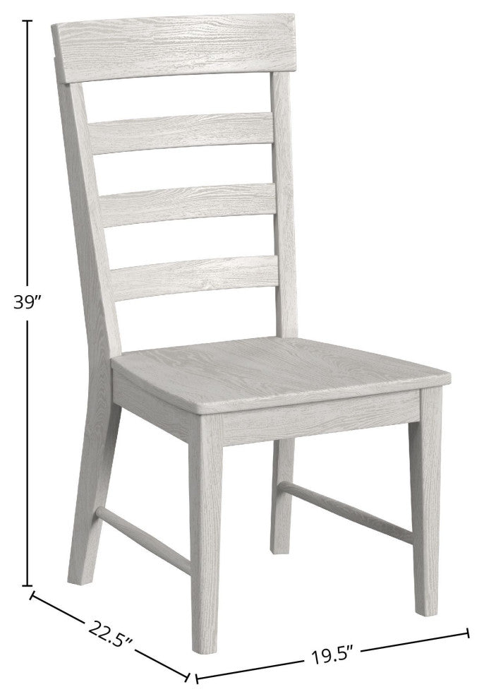 Bayside Ladder Back Side Chair, White, Set of 2