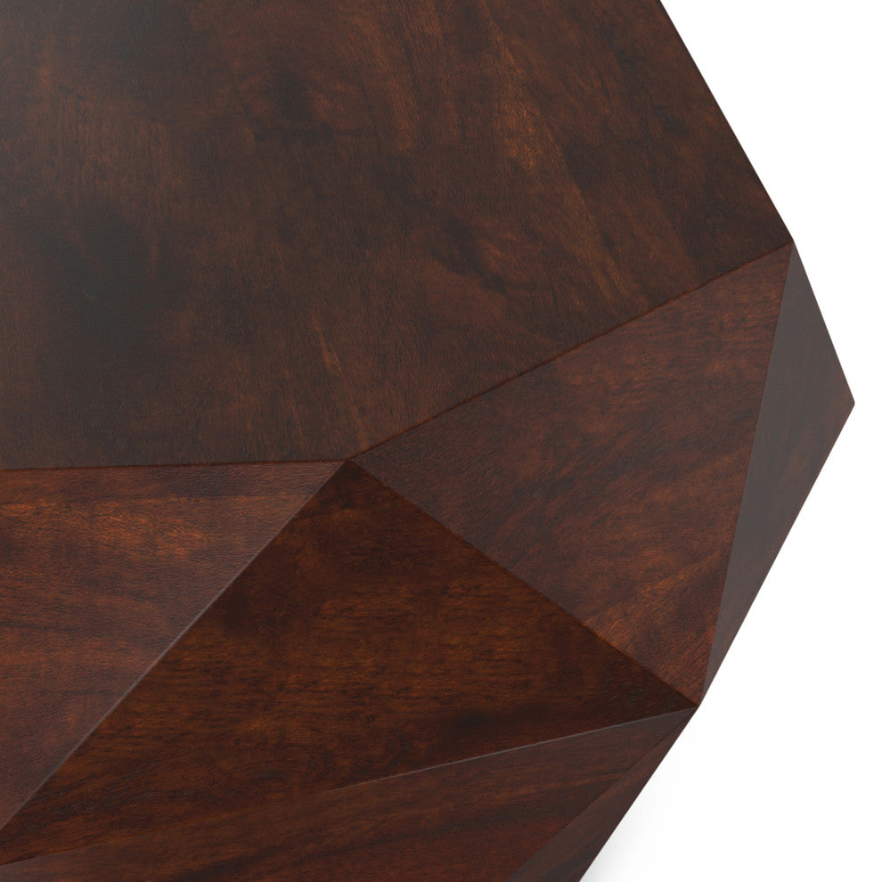Zayn SOLID ACACIA WOOD Coffee Table, Walnut Brown