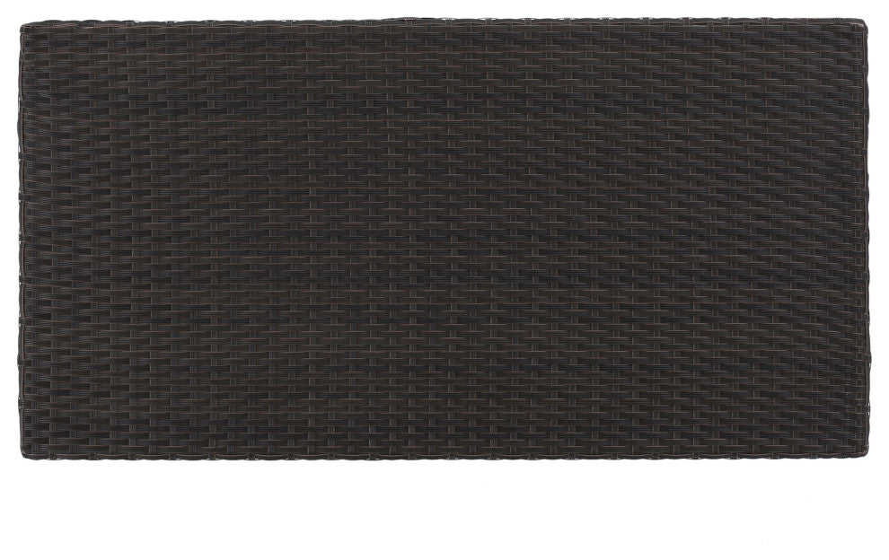 GDF Studio 4-Piece Del Norte Outdoor Wicker Chat, Beige Water Resistant Set