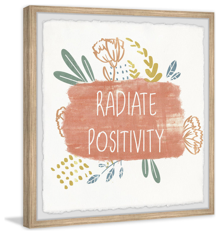 "Radiate Positive Energy" Framed Painting Print, 12x12