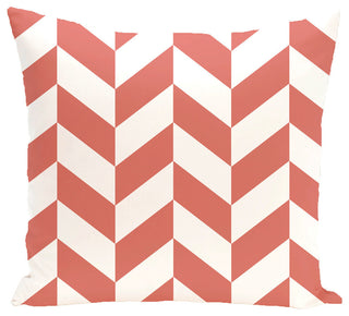 Zigzag Jag Geometric Print Pillow, Seed, 18"x18"