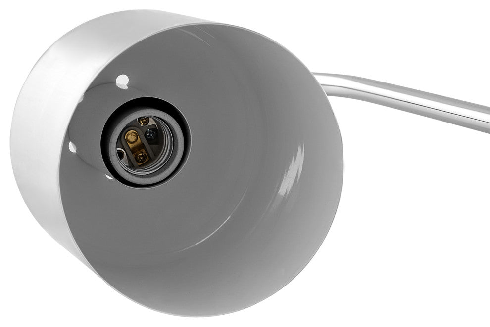 Inspired Home Brileigh Table Lamp, Marble Stone Base, Chrome