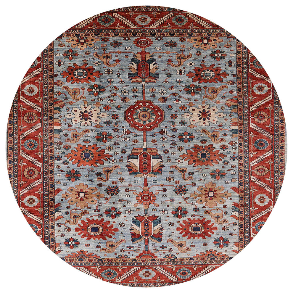 Ahgly Company Indoor Round Mid-Century Modern Area Rugs, 7' Round