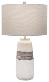 Uttermost Comanche White Crackle Table Lamp