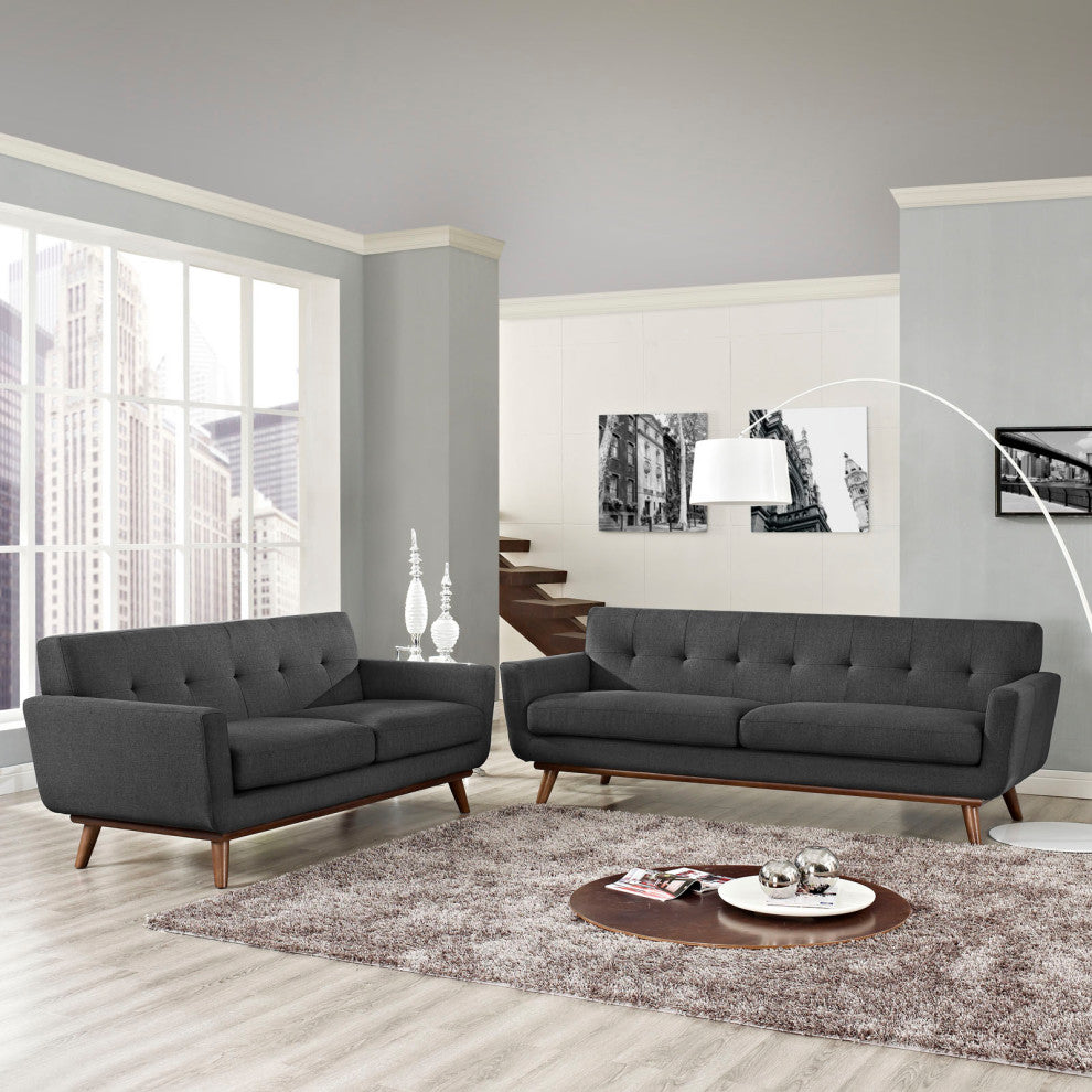 Gray Engage Loveseat and Sofa Set of 2