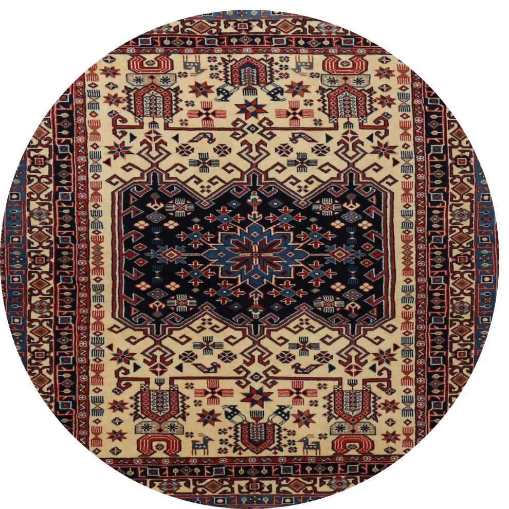 Ahgly Company Indoor Round Traditional Area Rugs, 4' Round