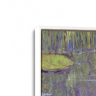 "Game of Shadows" - A Reflective Pond's Serene Art Canvas