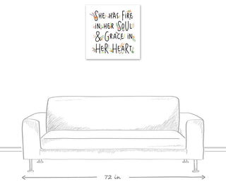 Fire in Her Soul 24x24 Canvas Wall Art