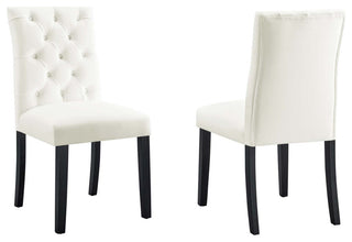 Duchess Performance Velvet Dining Chairs, Set of 2, White