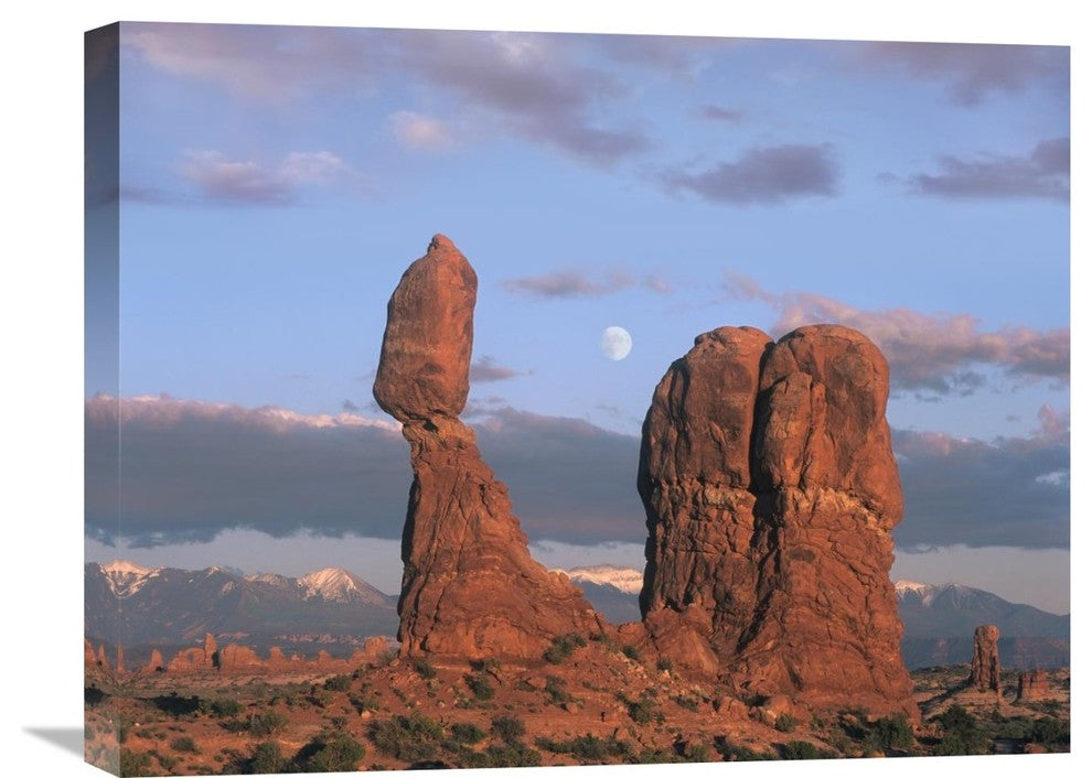 "Moon Over Balanced Rock, Arches National Park, Utah" Artwork, 24" x 18"