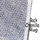 Chenille indoor area rugs size 96"w x 60" h, Coastal Shores
