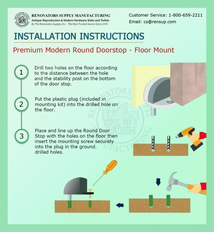 Oil Rubbed Bronze Door Stopper Adjustable Height Floor Mount Pack of 6