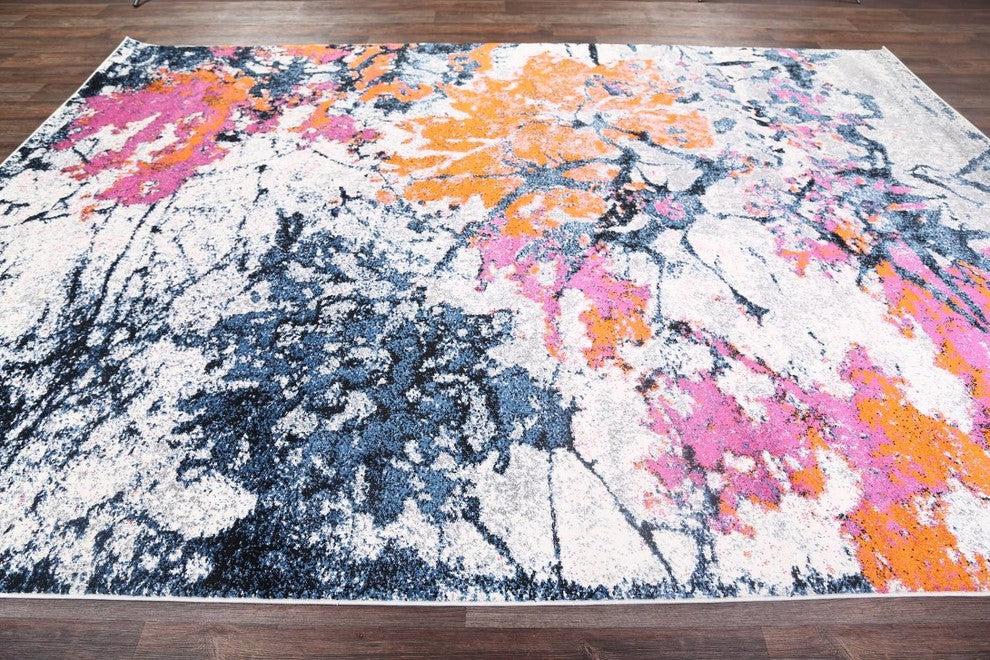 Transitional Machine-Woven Turkish Oushak Oriental Area Rug, Multi, 9x12'