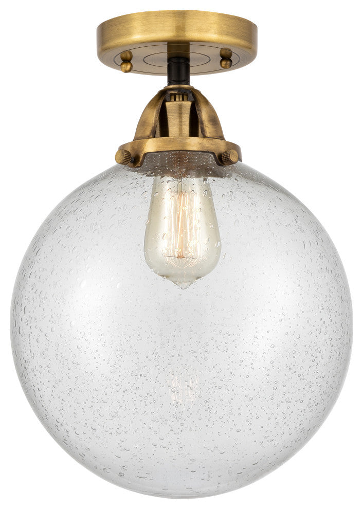Beacon Semi-Flush Mount, Black Antique Brass, Seedy, Seedy