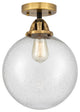 Beacon Semi-Flush Mount, Black Antique Brass, Seedy, Seedy