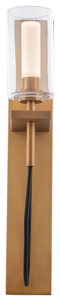 18" LED Wall Sconce 3000K, Aged Brass