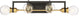 Intention - 4 Light Vanity - Warm Brass and Black Finish