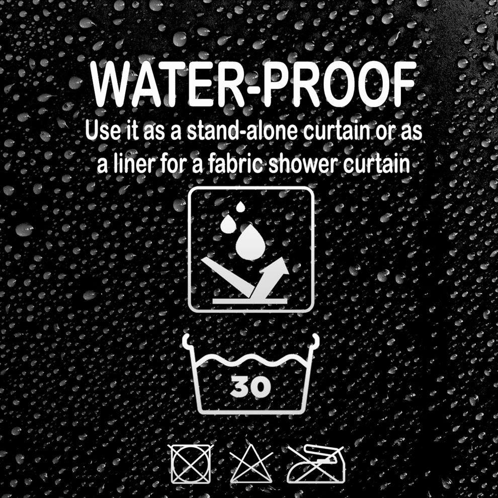 Extra Long Shower Curtain Liner Plastic 71W x 79H, Black