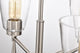 6-Light Brushed Nickel Modern Chandelier With Clear Cone Glass Shades