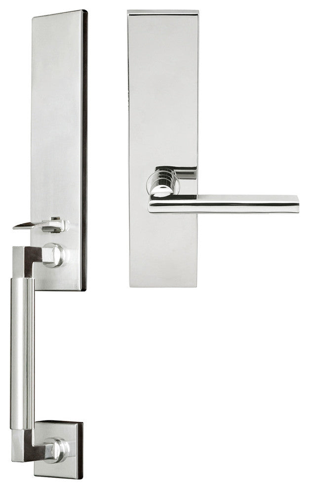 Sunrise Lever, Mortise Dummy Handle set, Left Hand, Polished Stainless Steel