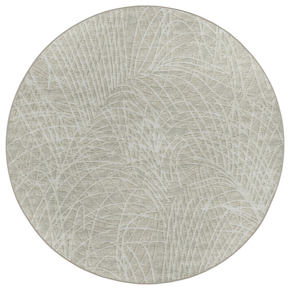 Winslow WL2 Taupe 6' x 6' Round Rug