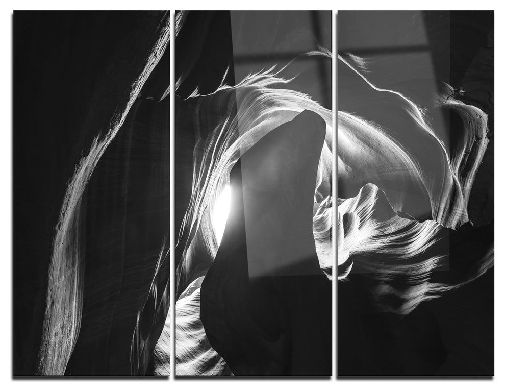 "Antelope Canyon, Navajo" Photo Metal Wall Art, 3 Panels, 36"x28"