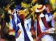 August Macke Girls under Trees - 21" x 28" Premium Canvas Print