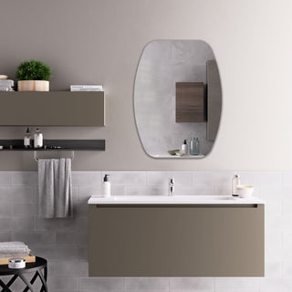 CHLOE's Reflection Verical/Horizontal Hanging Squared-Oval Frameless Wall Mirror