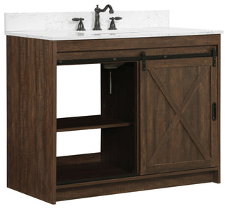 Rafter 42" Bathroom Vanity, Rustic Brown