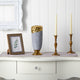 11.5" Regal Stone Vase With Gold Accents