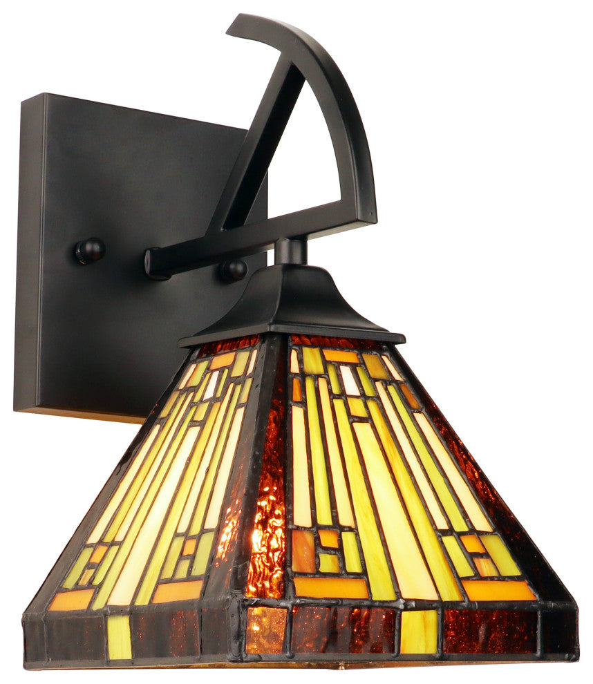 Innes Mission-Style 1-Light Wall Sconce 6" Shade