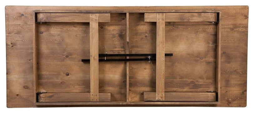 8' x 40" Rectangular Antique Rustic Solid Pine Folding Farm Table