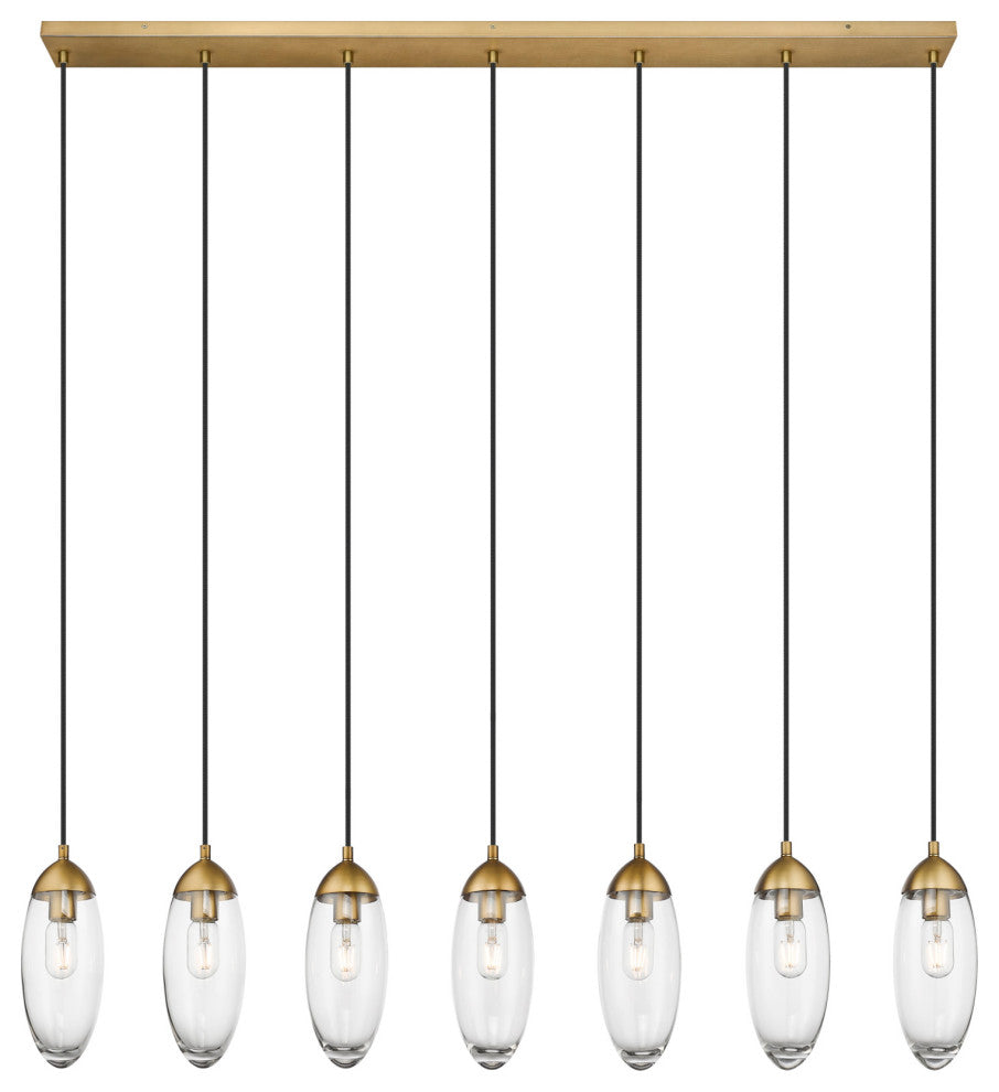 Z-Lite 651P-7L Arden 7 Light 54"W Suspension Linear Pendant - Matte Black