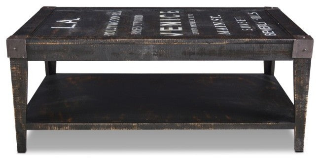 City Solid Wood Graffiti Coffee Table