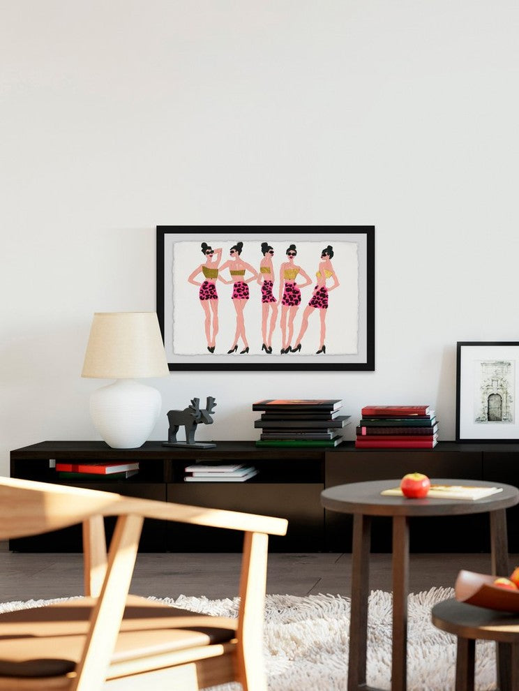 "Glam Pose" Framed Painting Print, 36"x24"