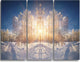 "Horizontally Flipped Winter Land" Metal Wall Art, 3 Panels, 36"x28"