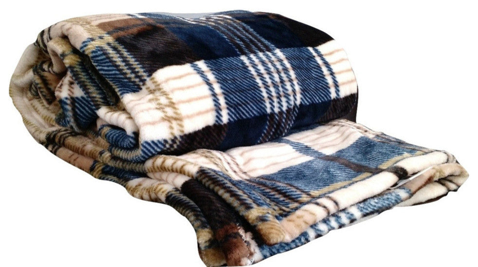 Tartan Plaid Super Soft Warm Winter Cabin Throw Blanket, 50"x60"