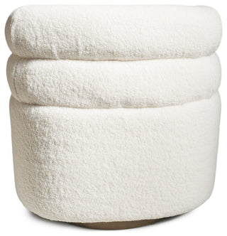 White Faux Sheep Jolla Swivel Chair