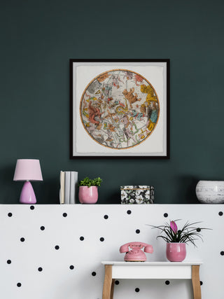 "Celestial Map" Framed Painting Print, 32x32