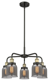 Innovations Cone 5 23" Chandelier Black Antique Brass