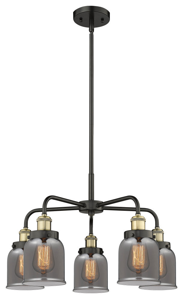 Innovations Cone 5 23" Chandelier Black Antique Brass