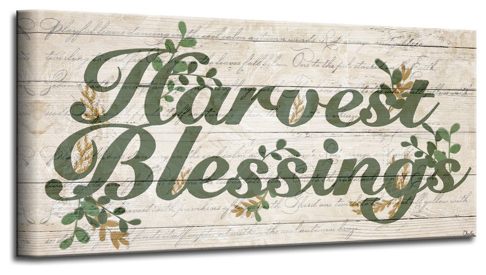 Harvest Blessings Wrapped Canvas Fall Wall Art