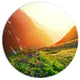 Beautiful Meadow On Sunny Day, Landscape Disc Metal Wall Art, 36"