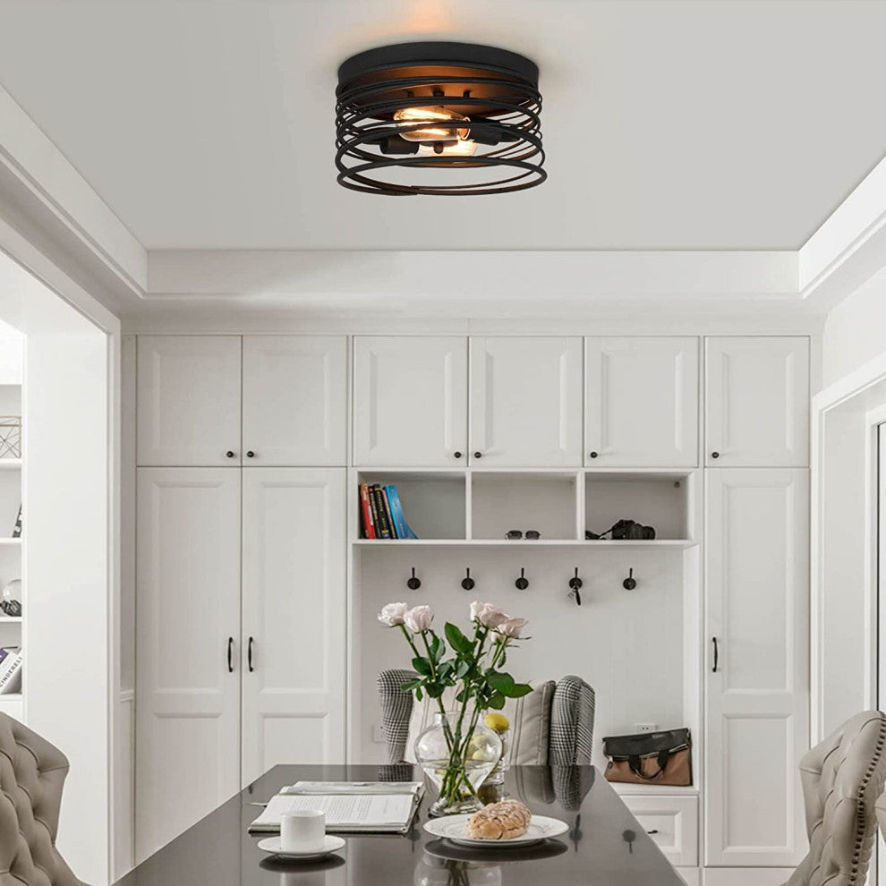 Farmhouse ceiling lighting fixture black industrial ceiling lamp
